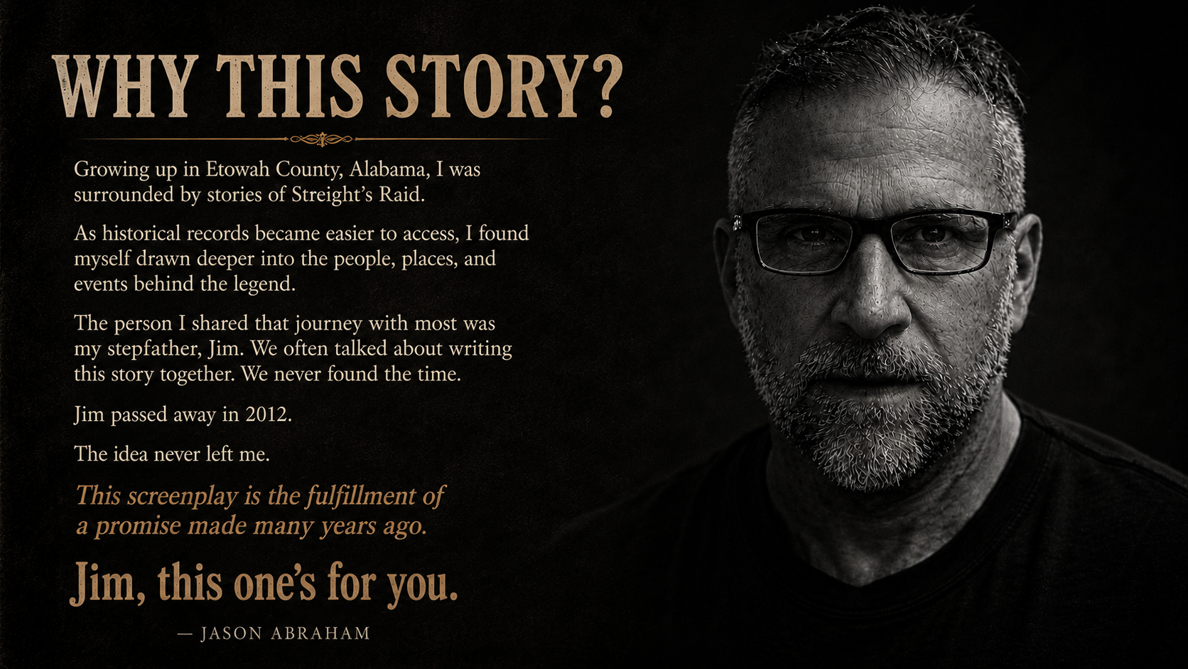 Why This Story? — writer Jason Abraham